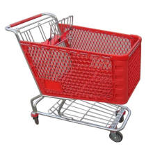 Carrito de compras de plástico / carrito de compras / estilo americano